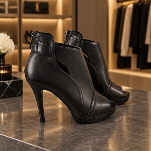 NWOT Jolimall Peep Toe 4.5" Stilettos Ankle Booties Size US 6